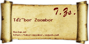 Tábor Zsombor névjegykártya
