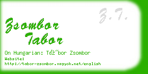 zsombor tabor business card